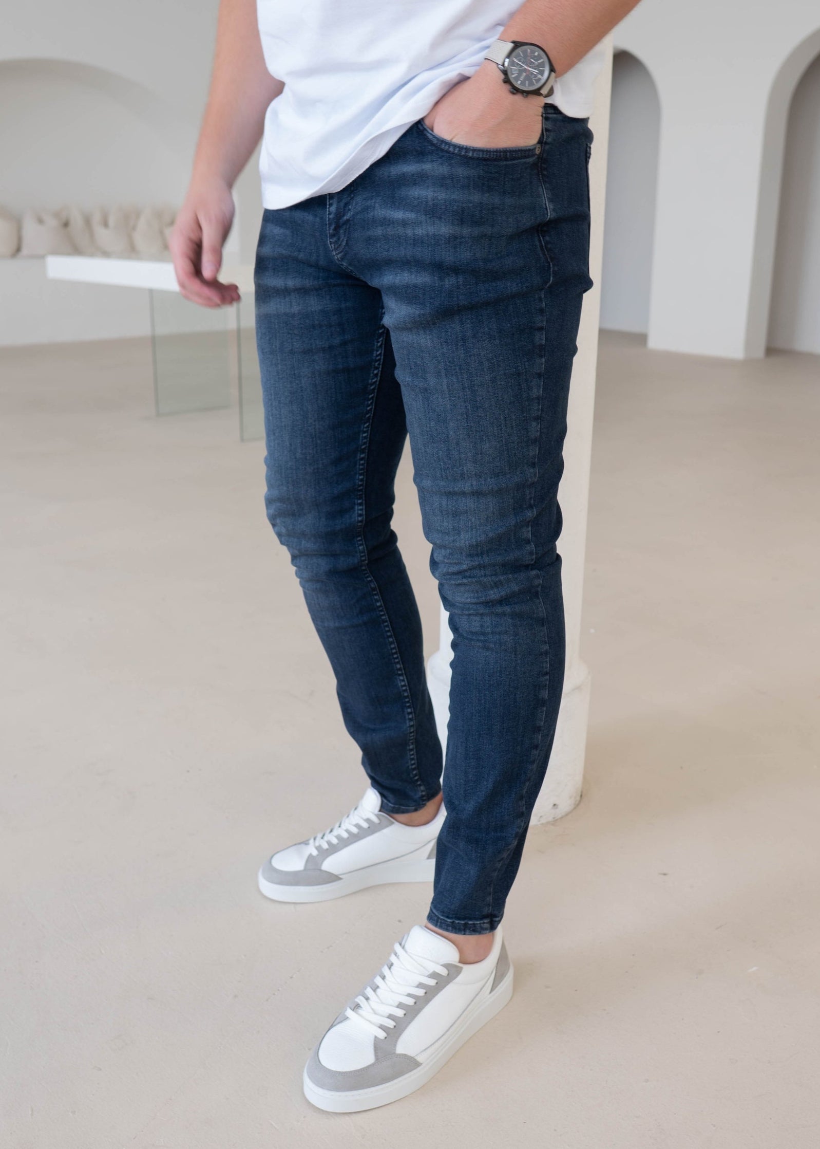 Slim Comfort Jeans In Dark Blue