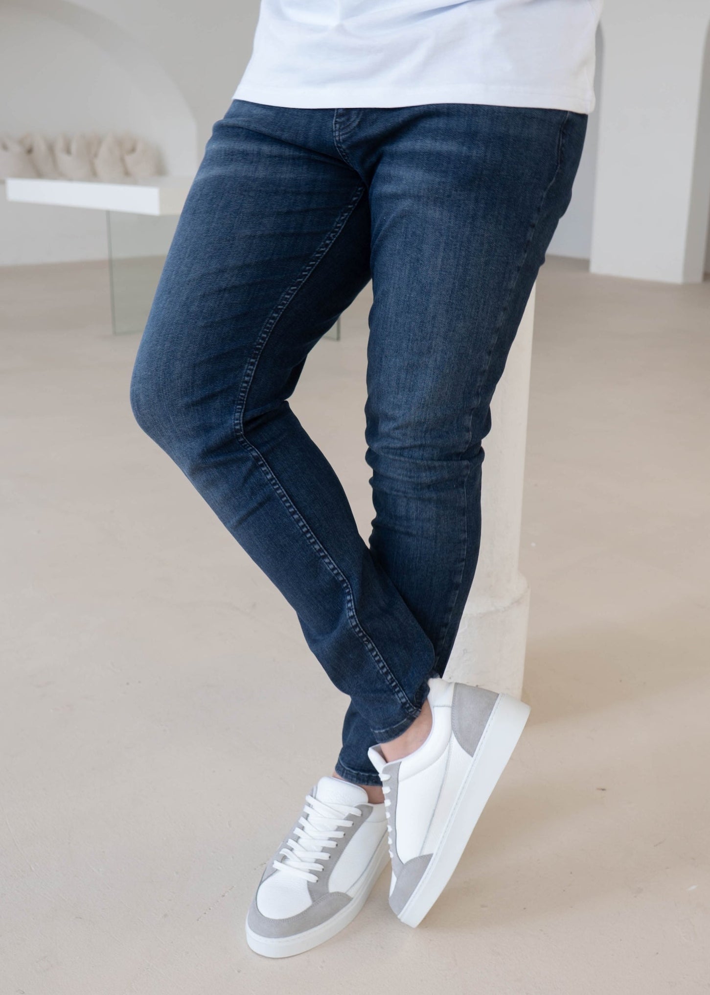 Slim Comfort Jeans In Dark Blue
