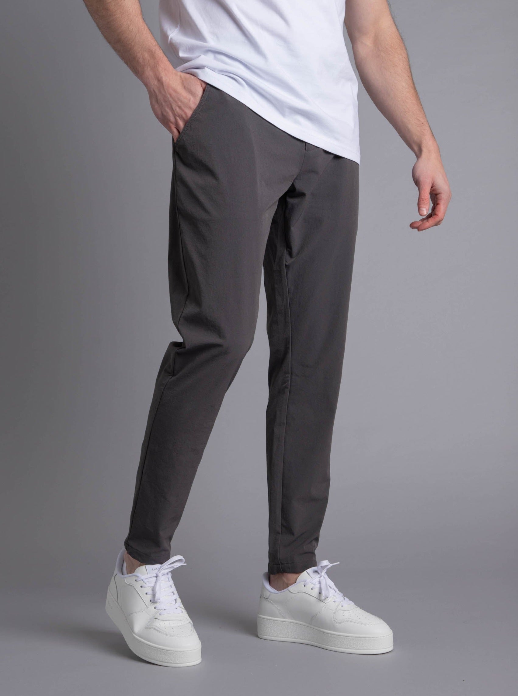 Smart Stretch Trouser In Charcoal