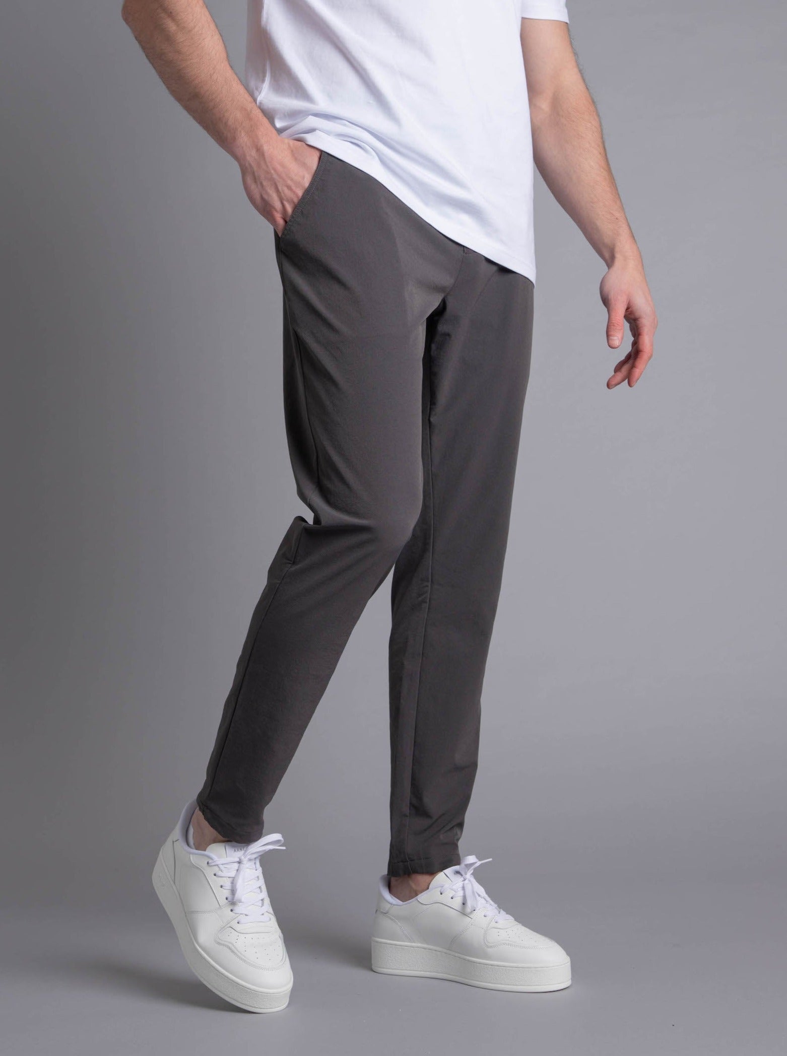 Smart Stretch Trouser In Charcoal