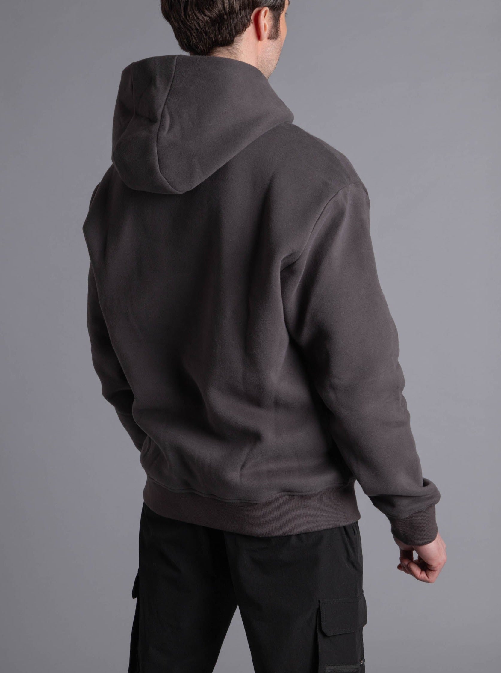 Premium Relaxed Hoodie In Dark Grey