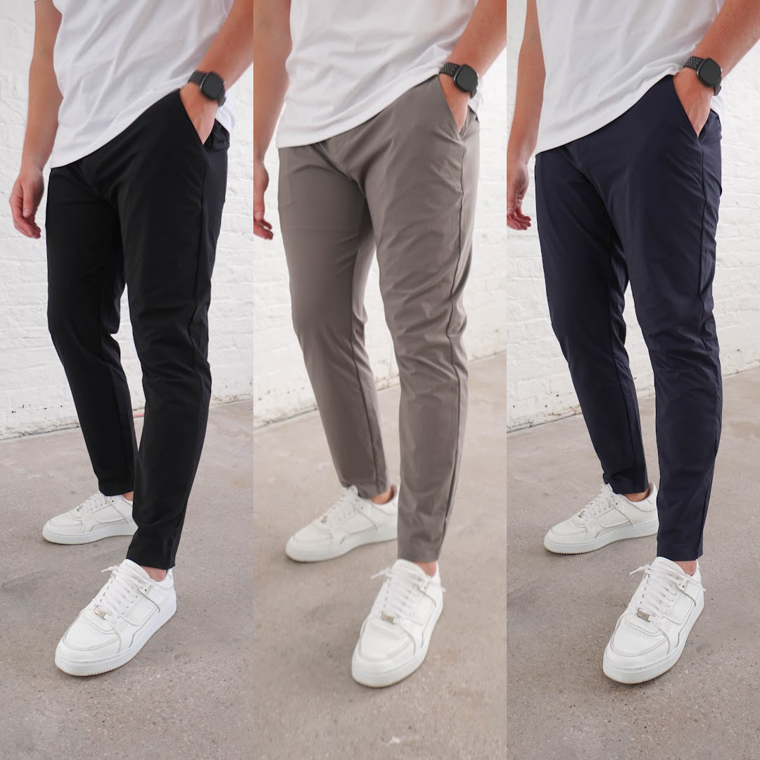 Smart Stretch Trousers Mixed Colour 3 Pack