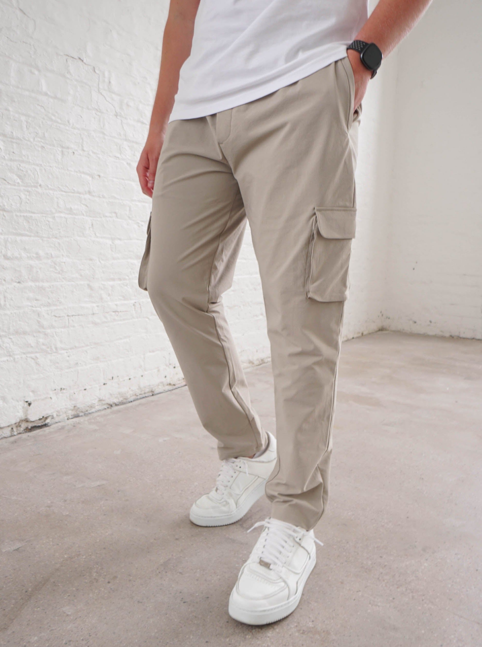 Premium Cargo Pant In Stone