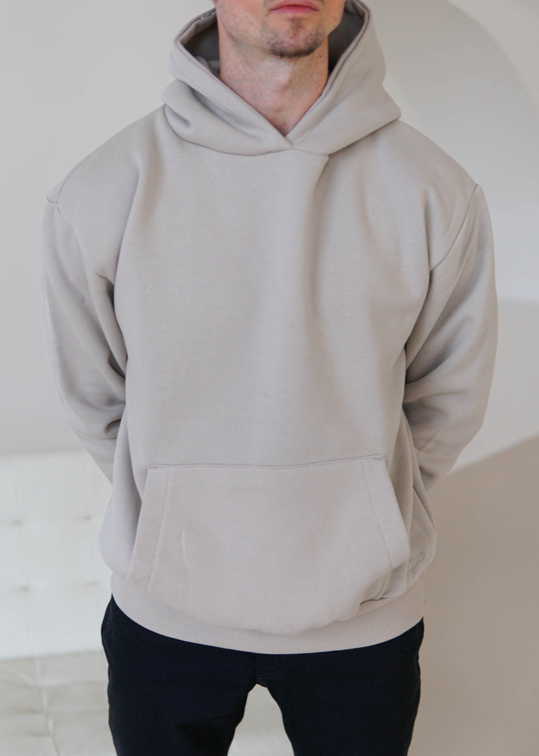 Premium Relaxed Hoodie In Stone