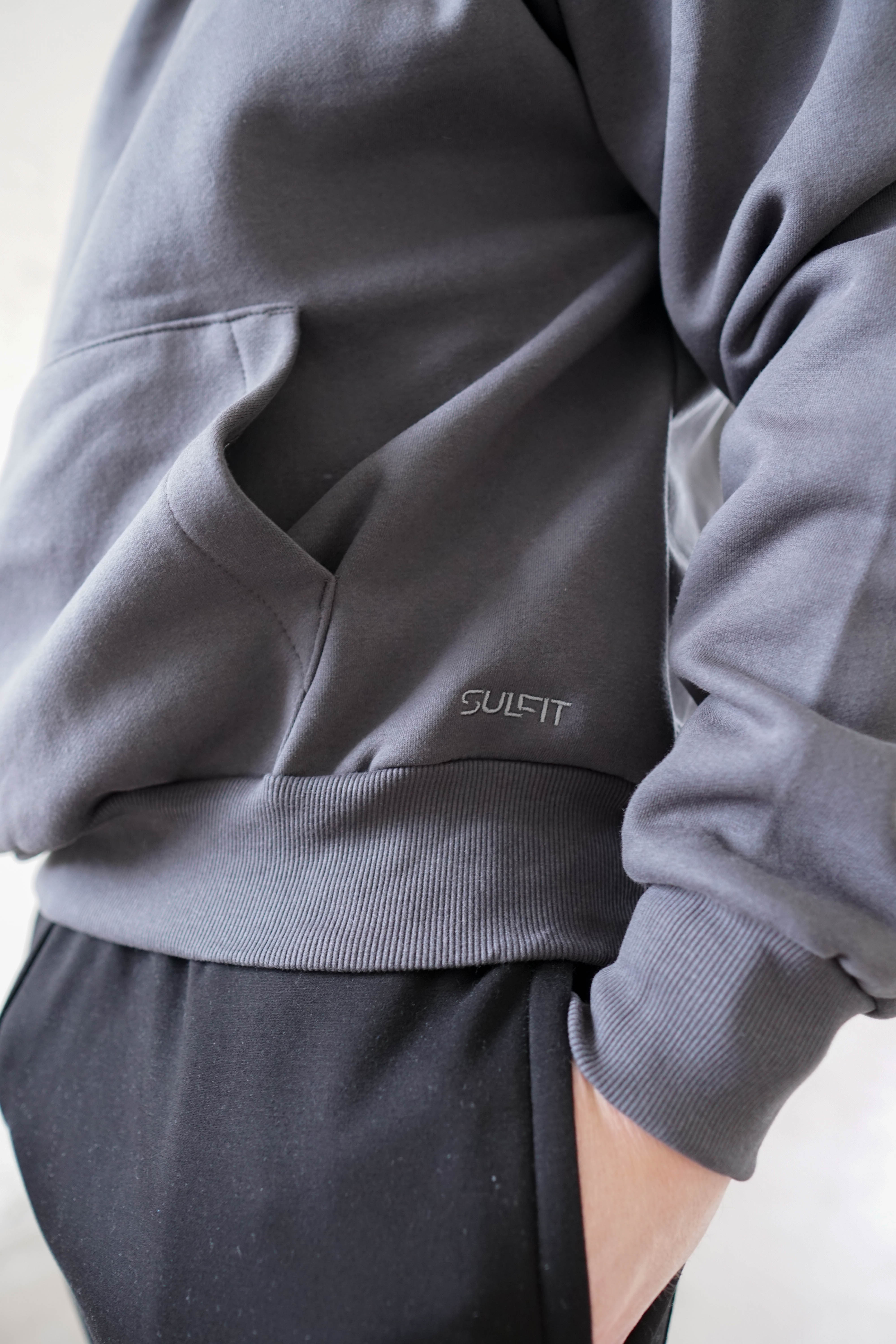 Premium Relaxed Hoodie In Dark Grey
