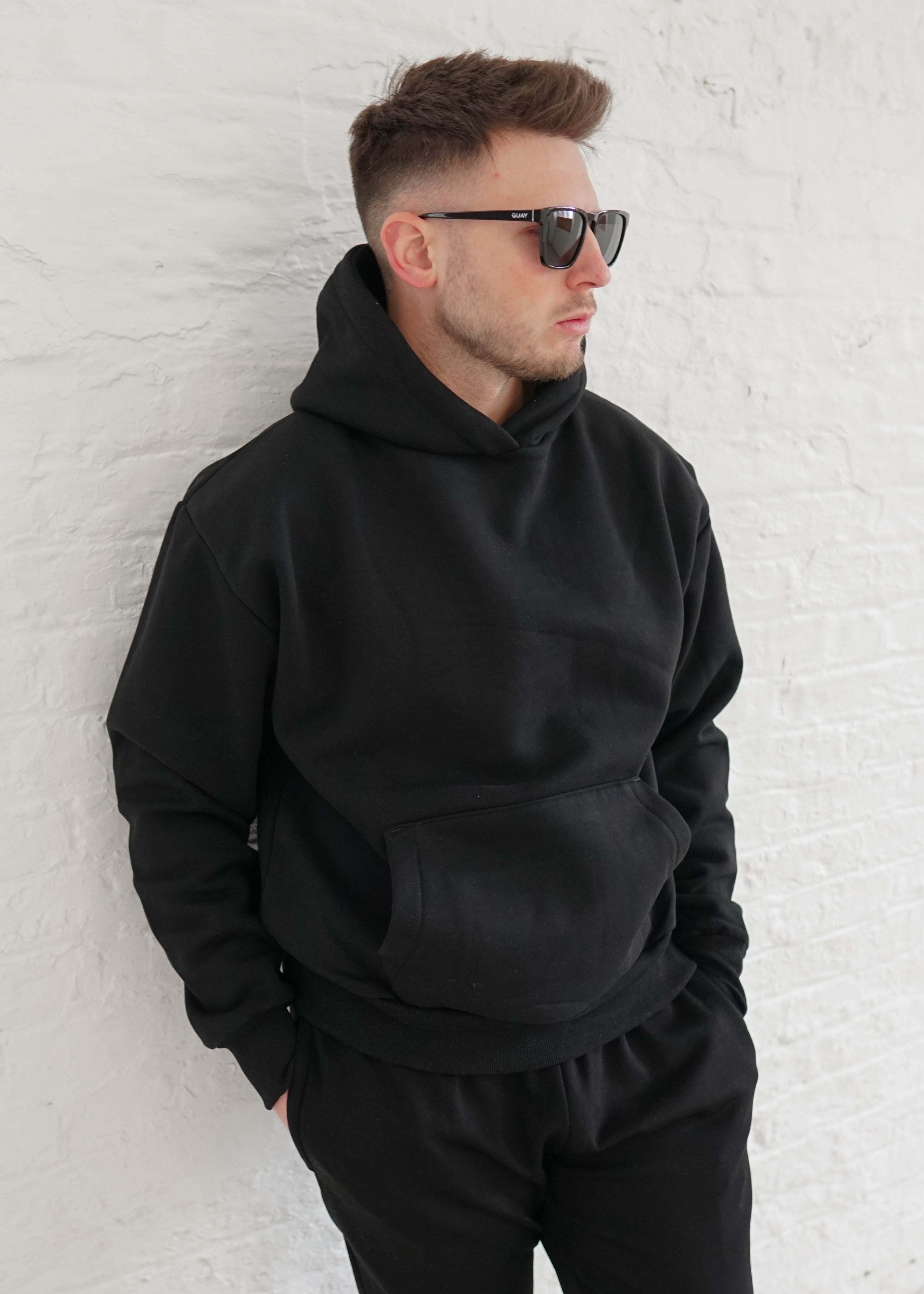 Premium Relaxed Hoodie In Black