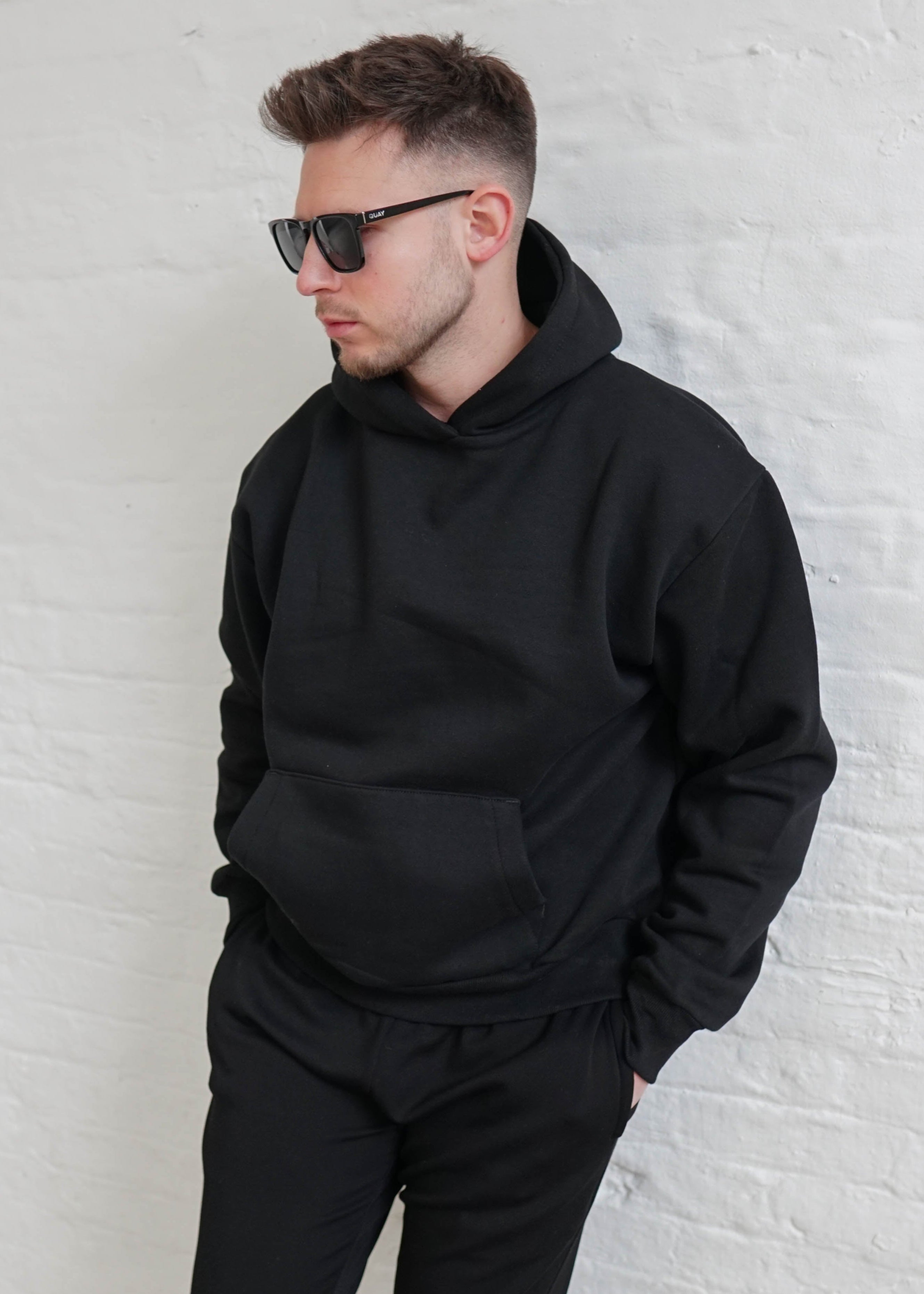 Premium Relaxed Hoodie In Black