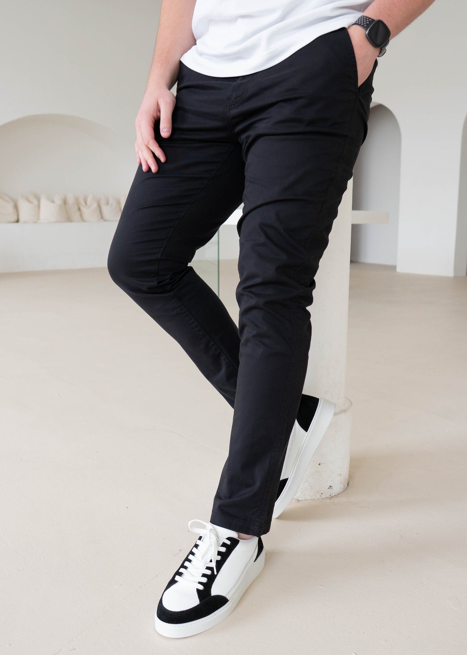 Slim Comfort Chinos In Black – Sulfit Clothing