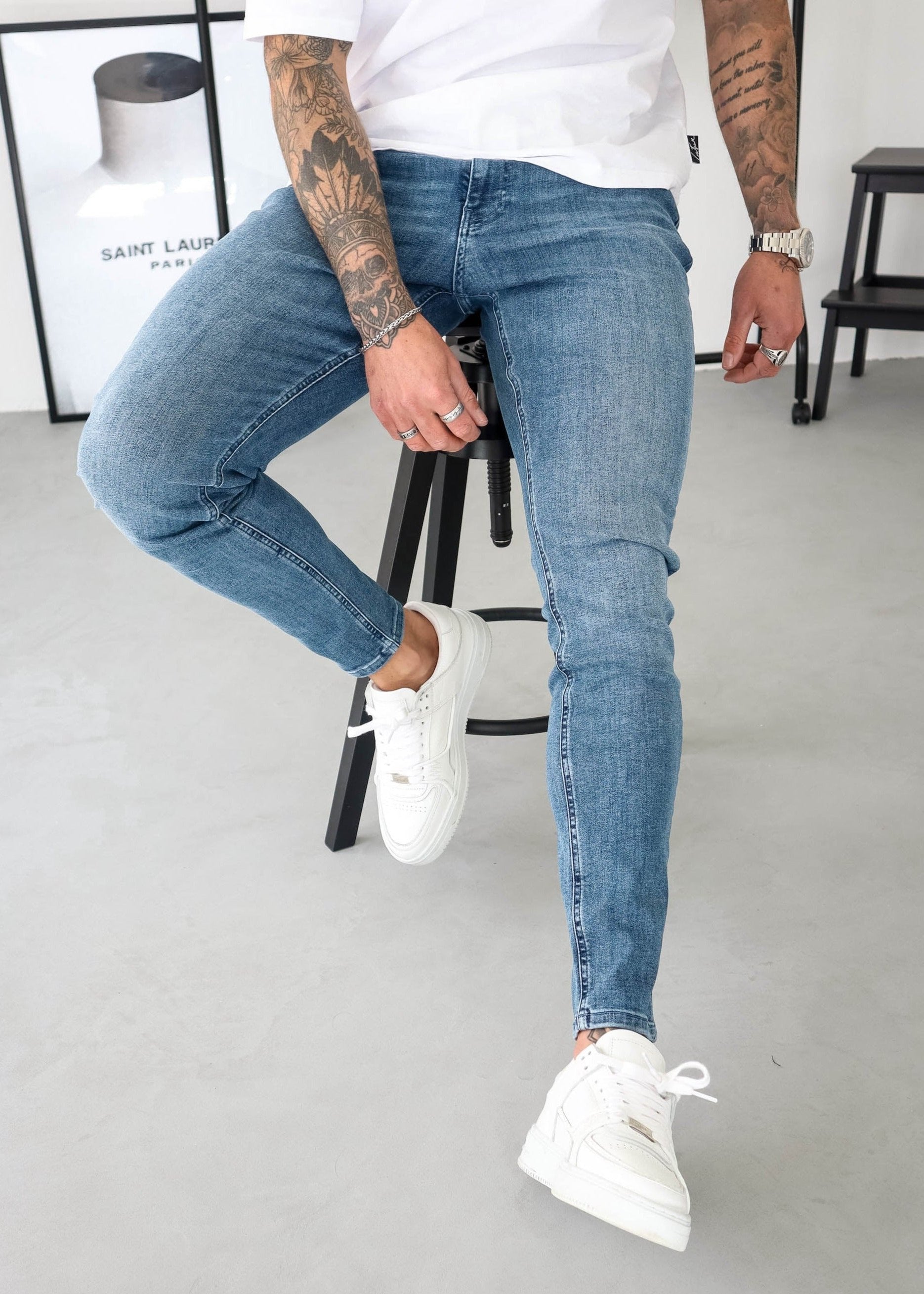 Slim Comfort Jeans In Light Blue