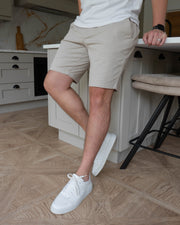 Slim Comfort Chino Shorts In Stone