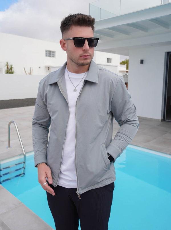 Smart Stretch Jacket In Mid Grey