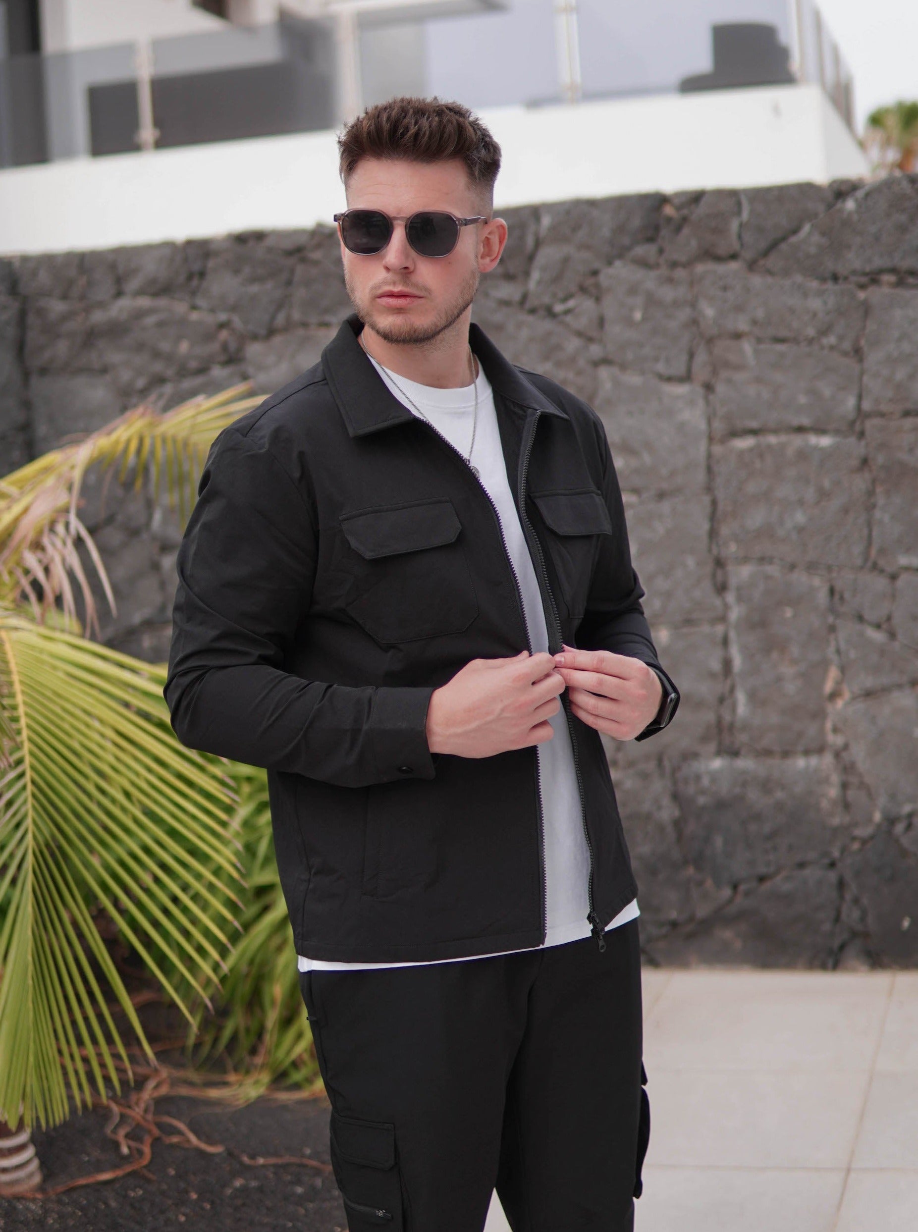 Grey cargo outlet jacket