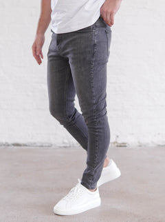Slim Comfort Jeans In Mid Grey