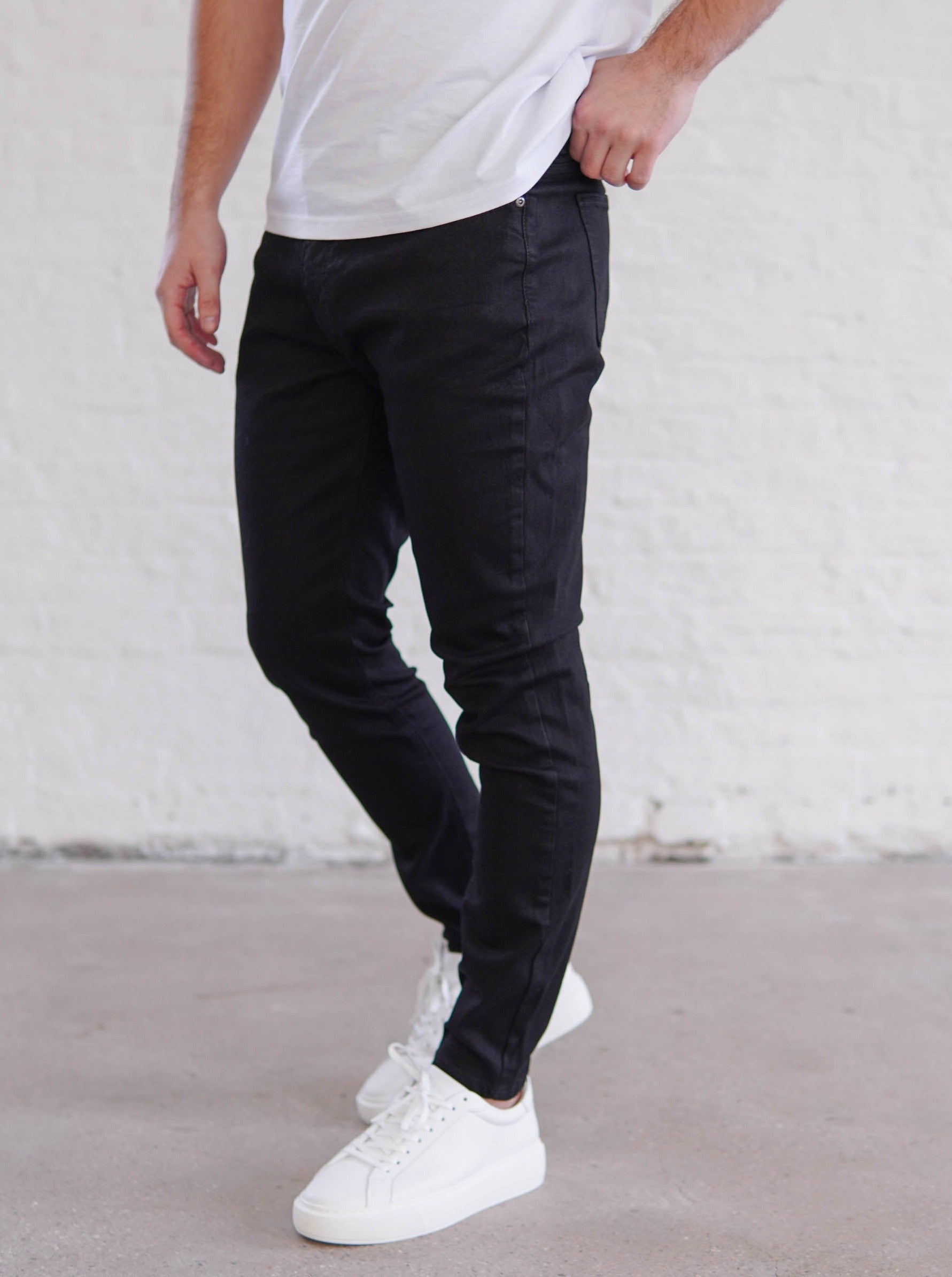 Slim Comfort Jeans In Charcoal