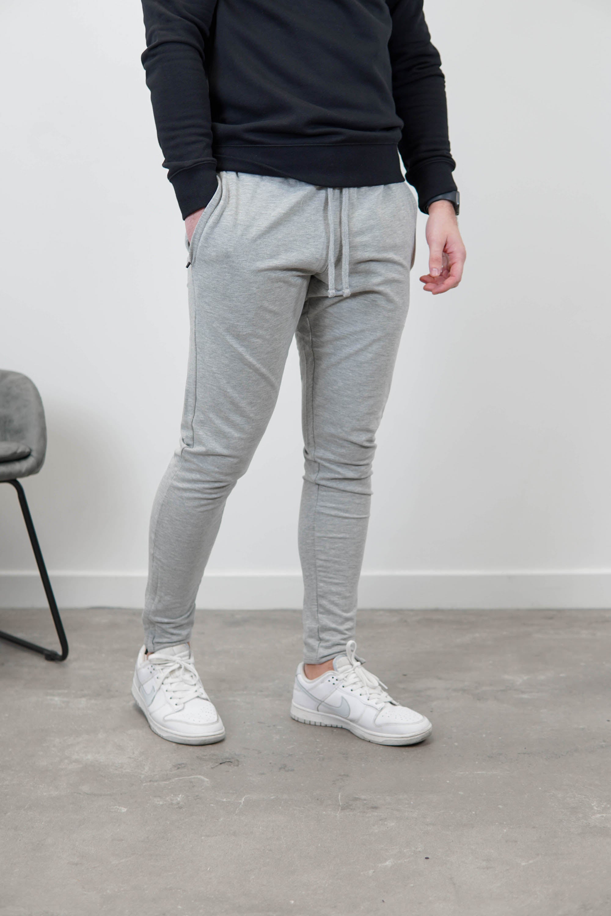 White store grey joggers