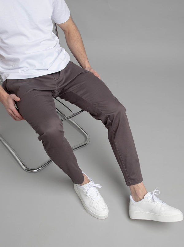 Premium Chino Trousers In Charcoal