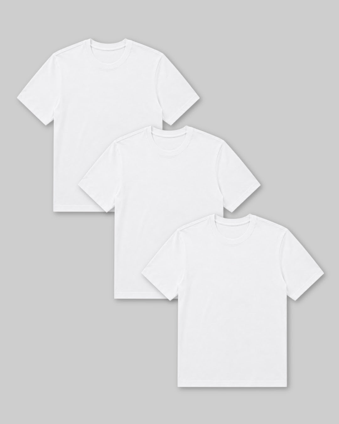 White Premium T-Shirt Bundle - 3 Pack