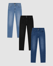 Mixed Slim Comfort Jeans Bundle - 3 Pairs