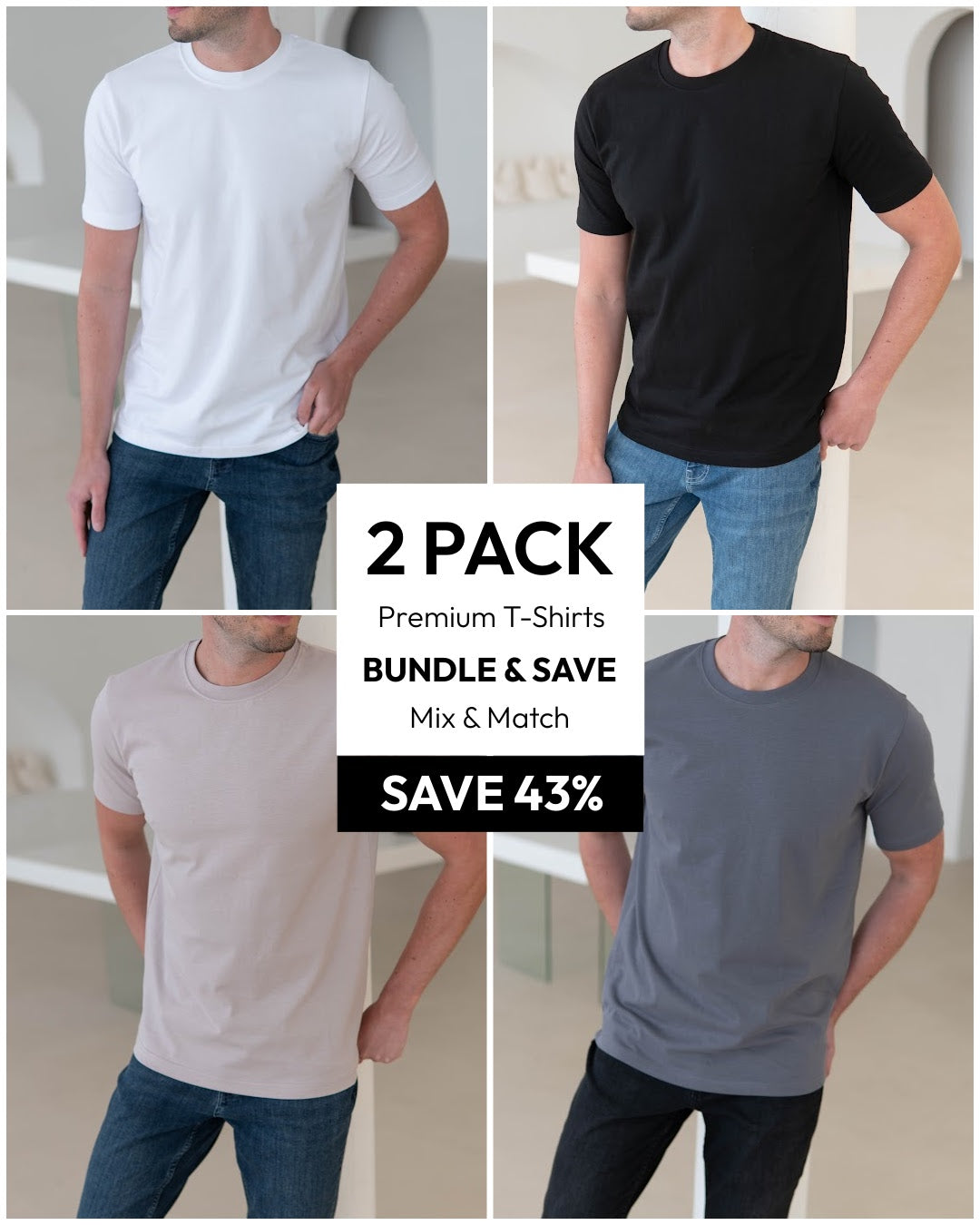 Mix & Match Premium T-Shirt Bundle - 2 Pack