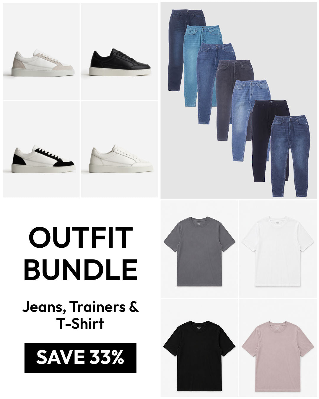 Full Outfit Bundle: Jeans, Trainers & T-Shirt