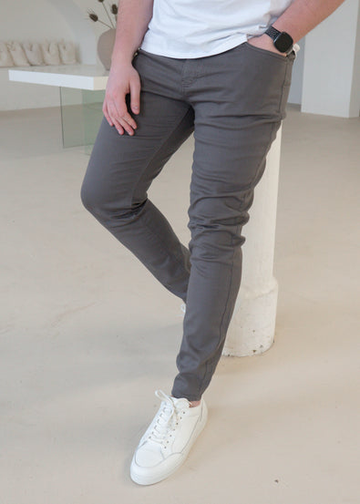 Slim Comfort Jeans In Dark Grey
