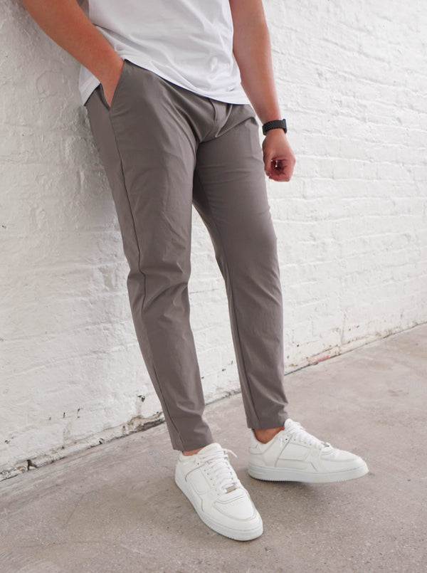 Smart Stretch Trouser In Light Grey