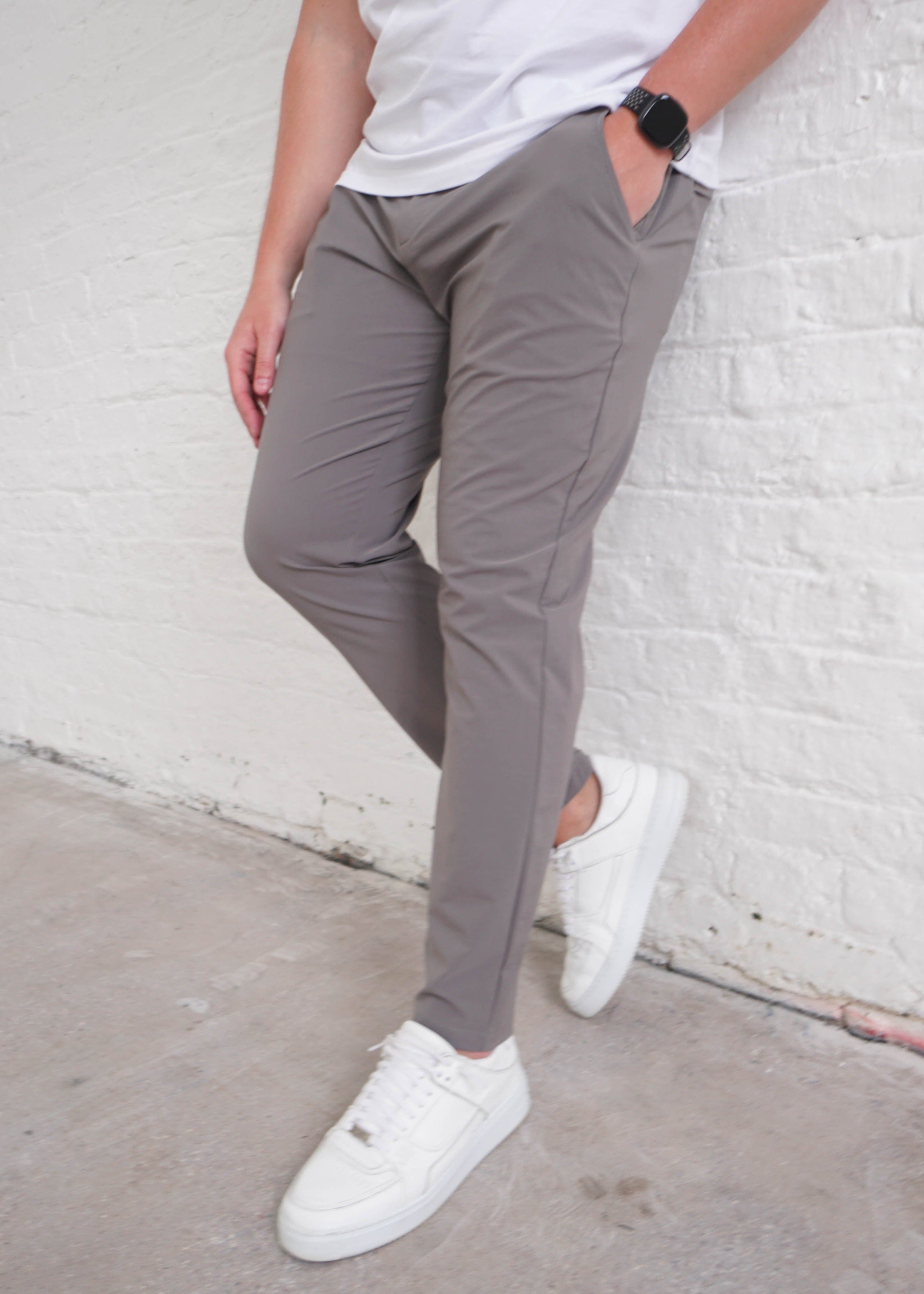 Smart Stretch Trouser In Light Grey