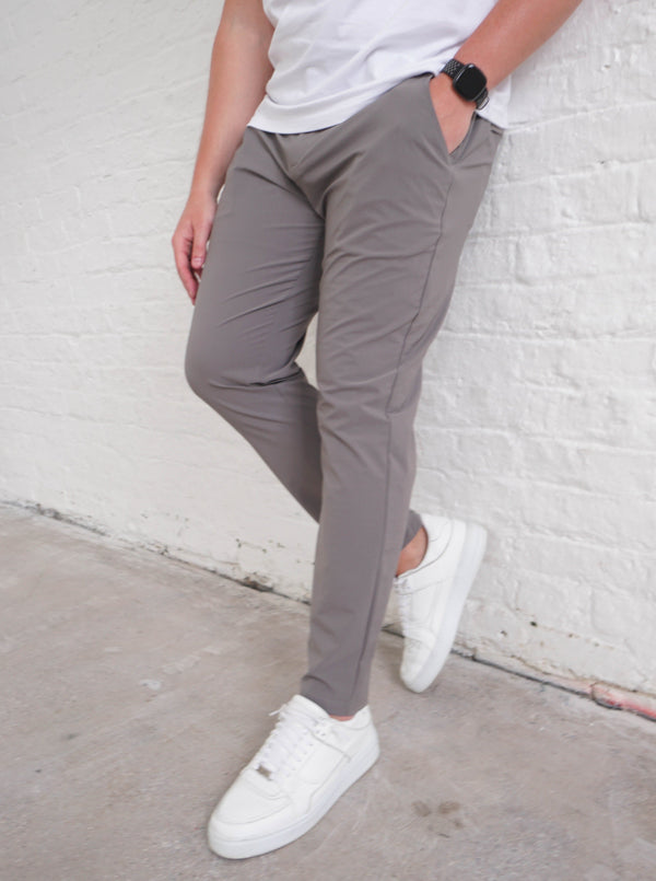 Smart Stretch Trouser In Light Grey