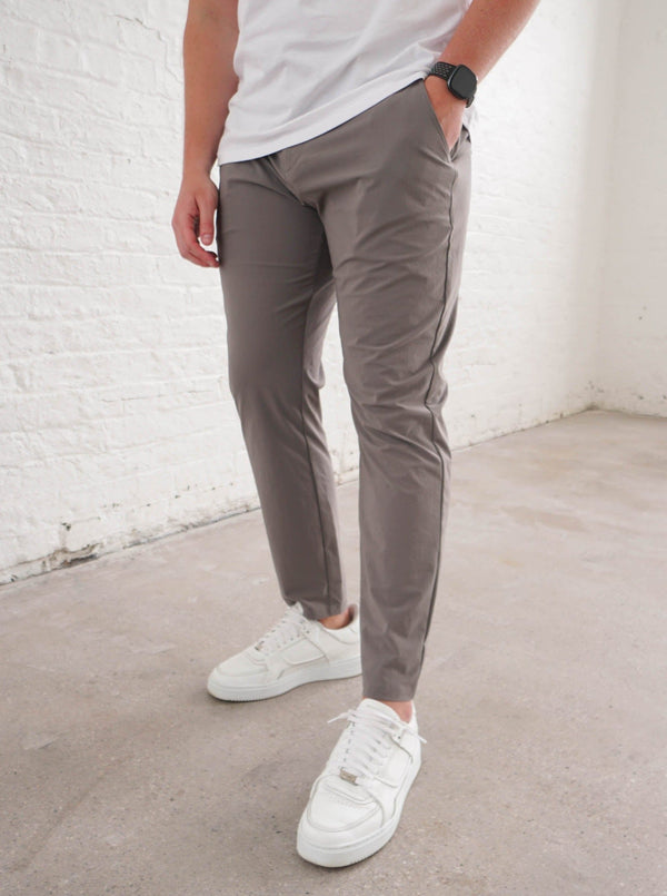 Smart Stretch Trouser In Light Grey