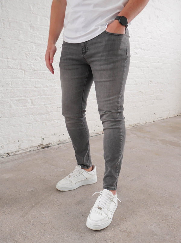 Slim Comfort Jeans In Mid Grey