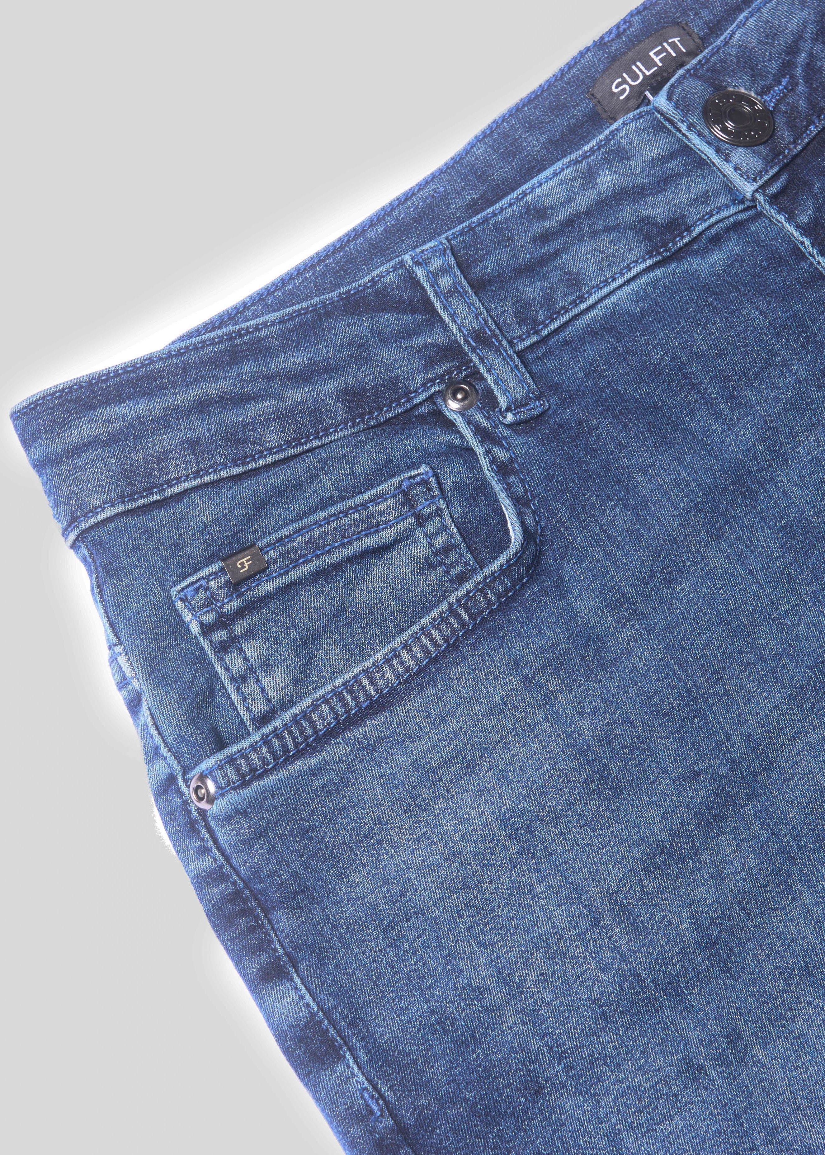 Slim Comfort Jeans In Mid Blue