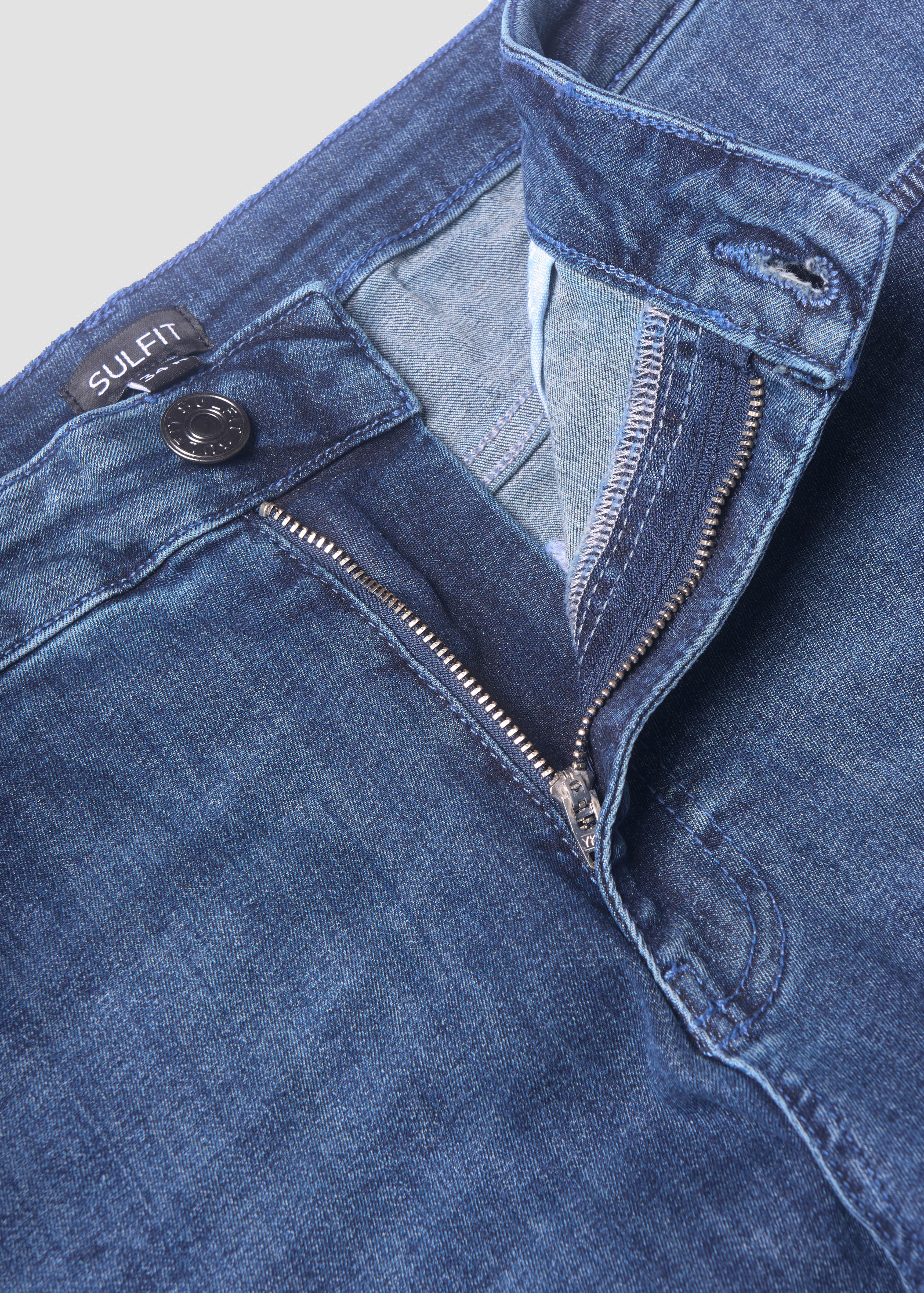 Slim Comfort Jeans In Mid Blue