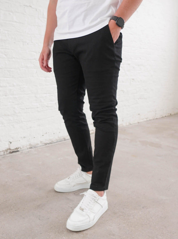 Premium Chino Trousers In Black