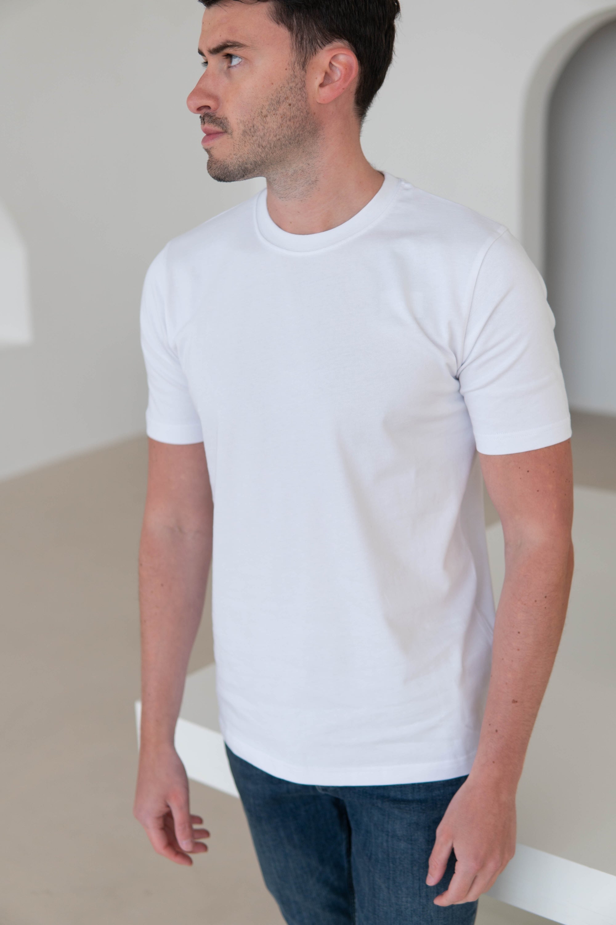Premium T-Shirt In Ice White
