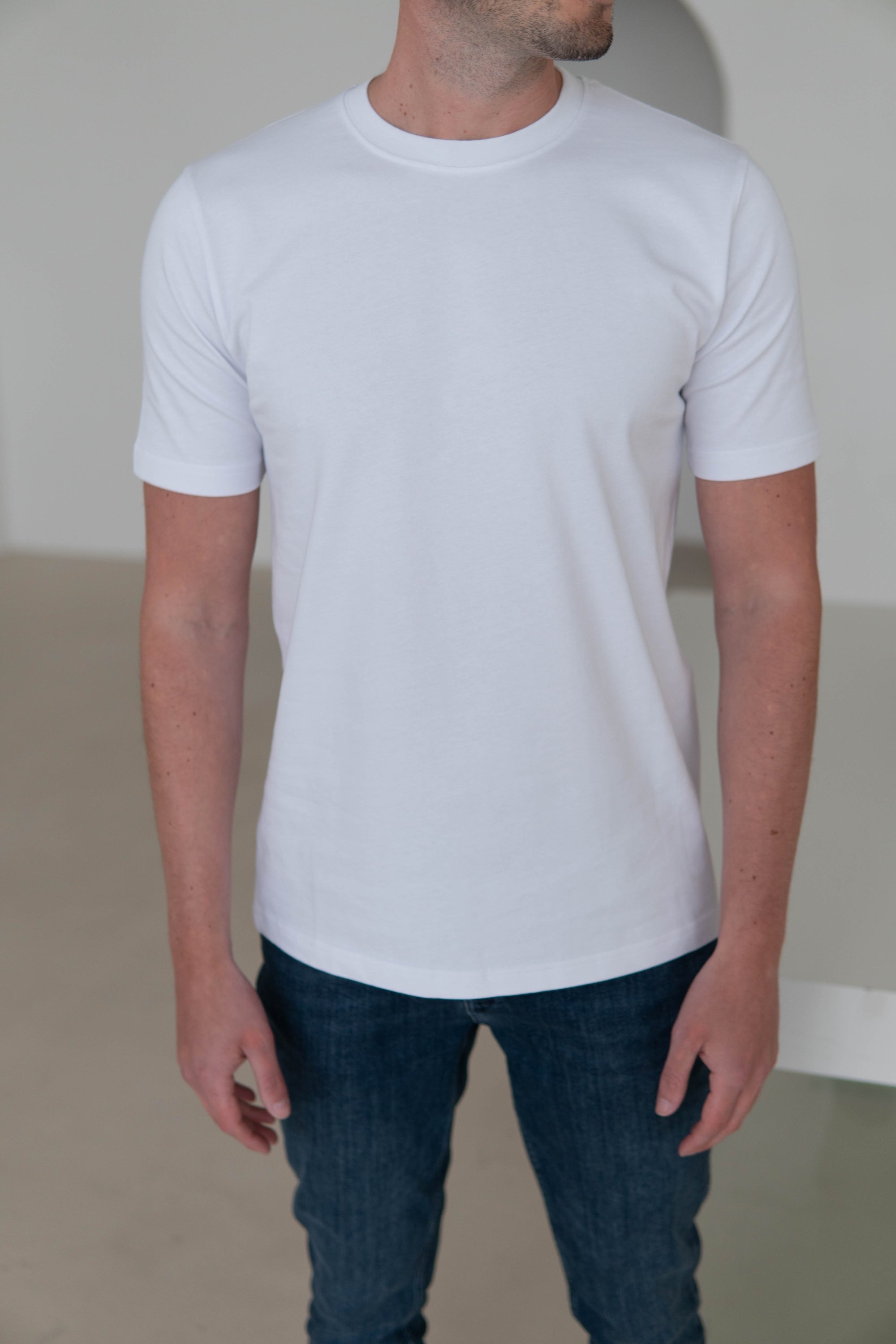 Premium T-Shirt In Ice White