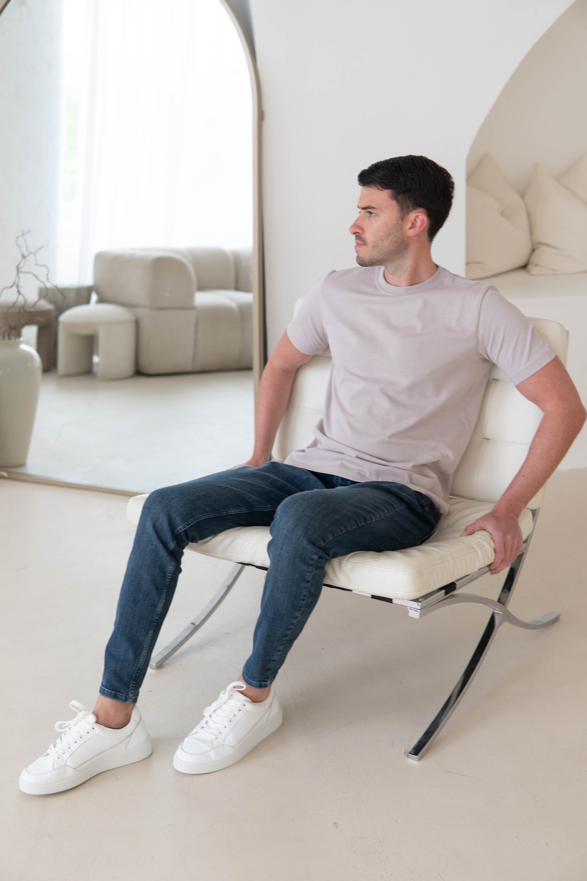 Premium T-Shirt In Stone Taupe