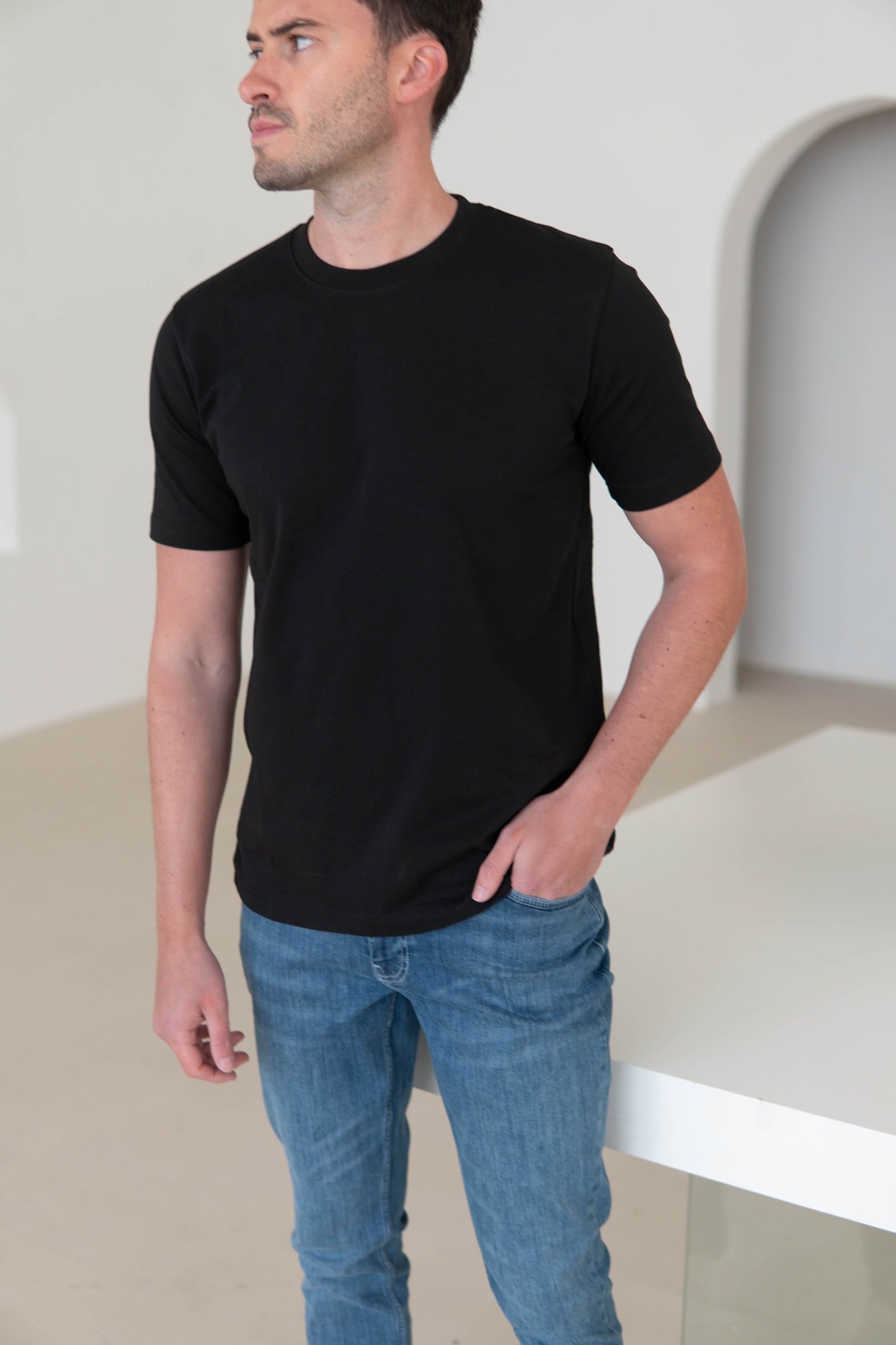 Premium T-Shirt In Jet Black