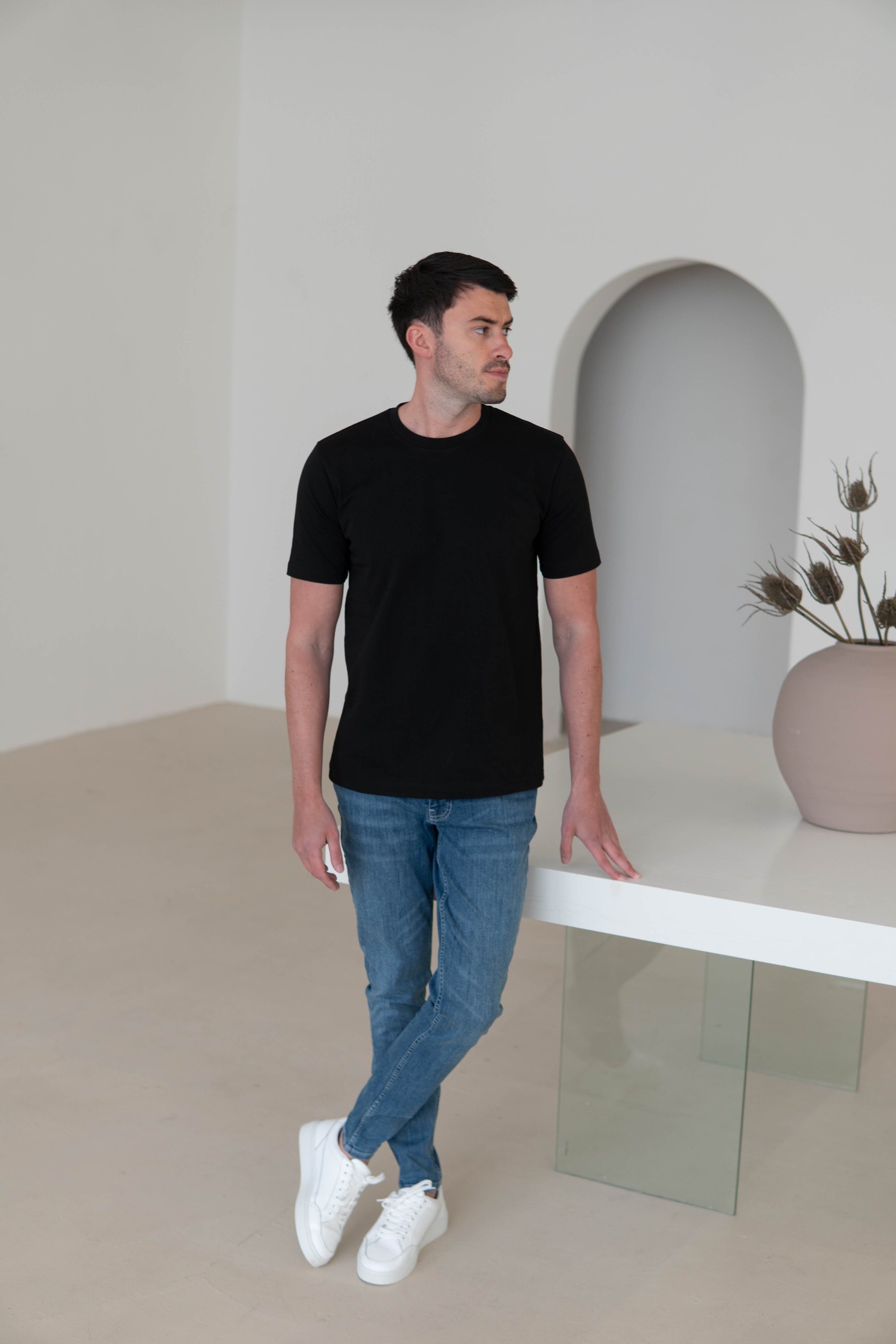 Premium T-Shirt In Jet Black