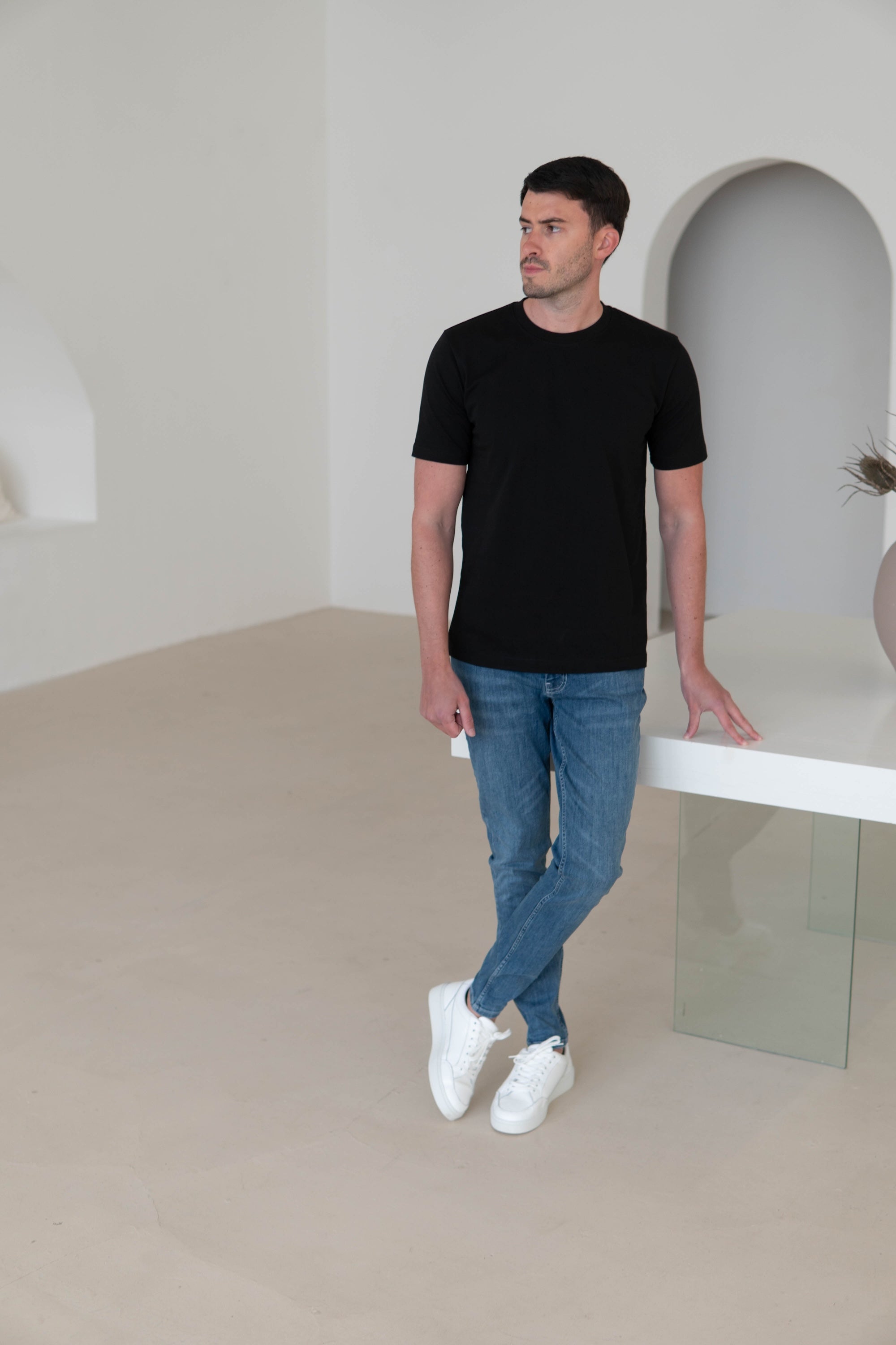Premium T-Shirt In Jet Black