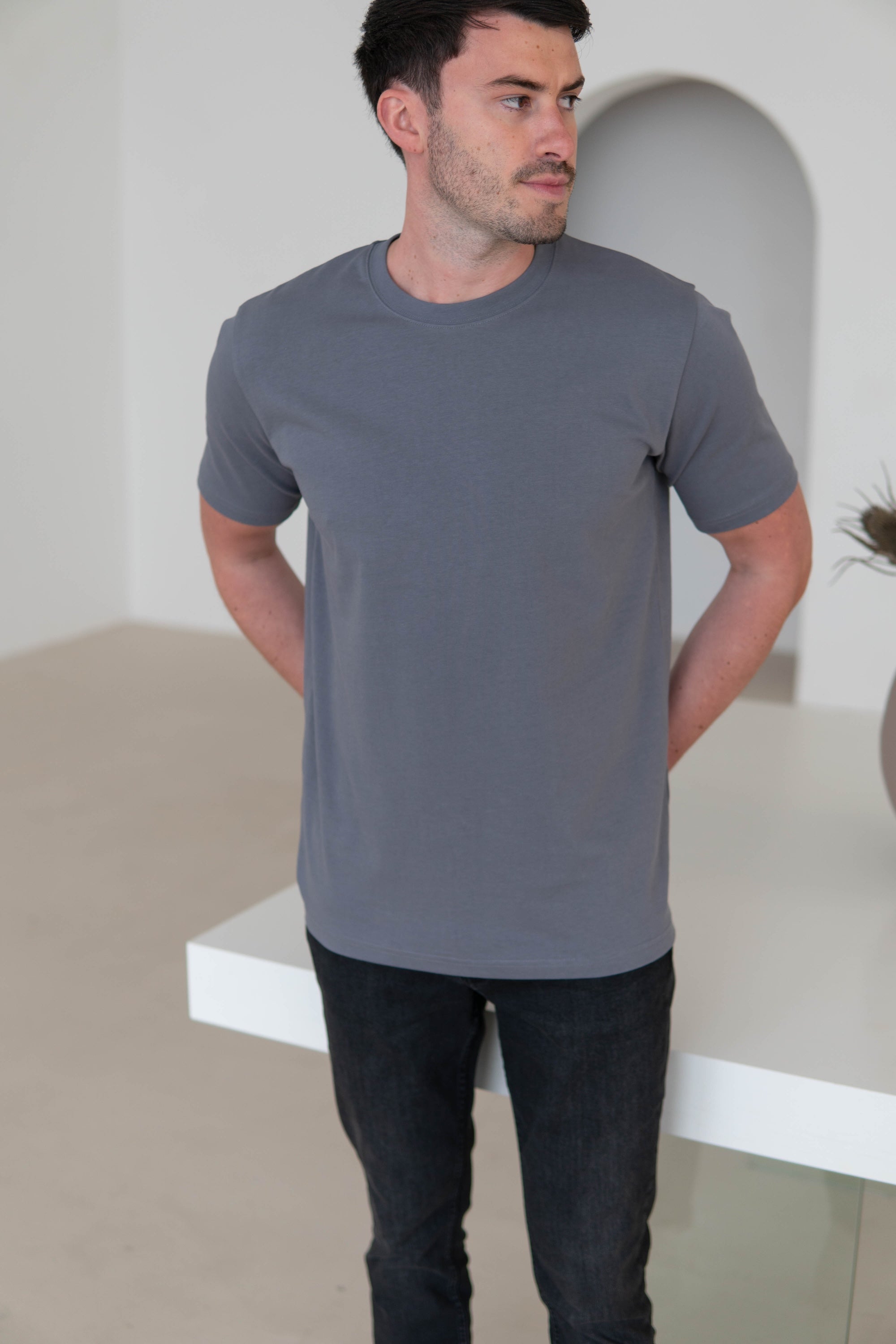 Premium T-Shirt In Dark Grey