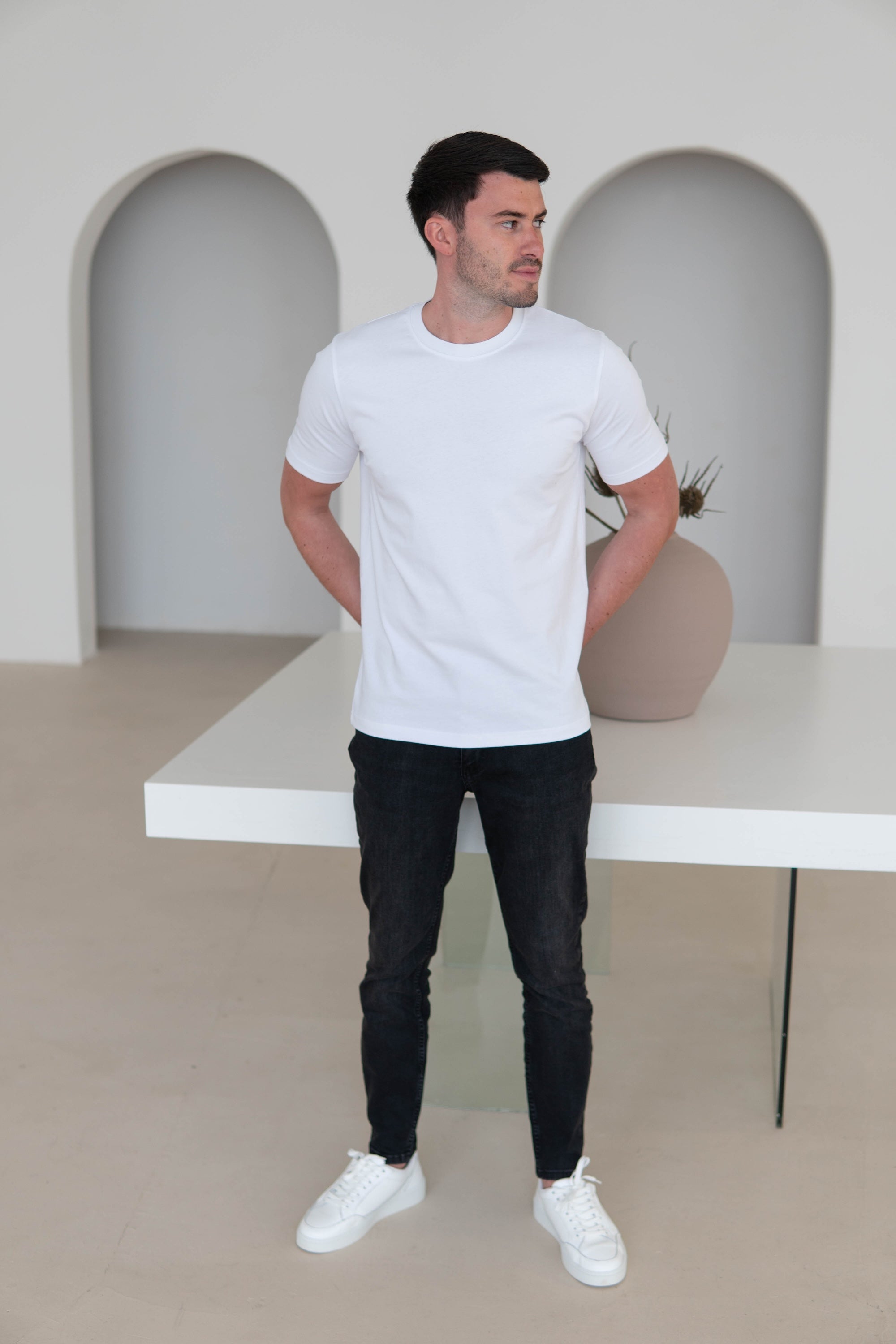 Premium T-Shirt In Ice White