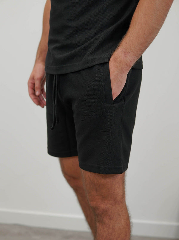 Textured Shorts In Black