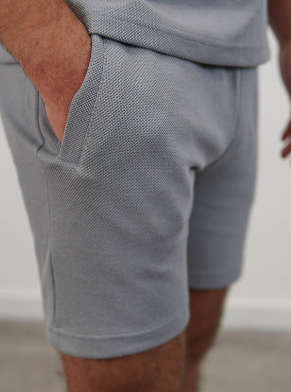 Textured Shorts In Mid Grey