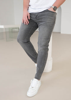 Slim Comfort Jeans In Mid Grey