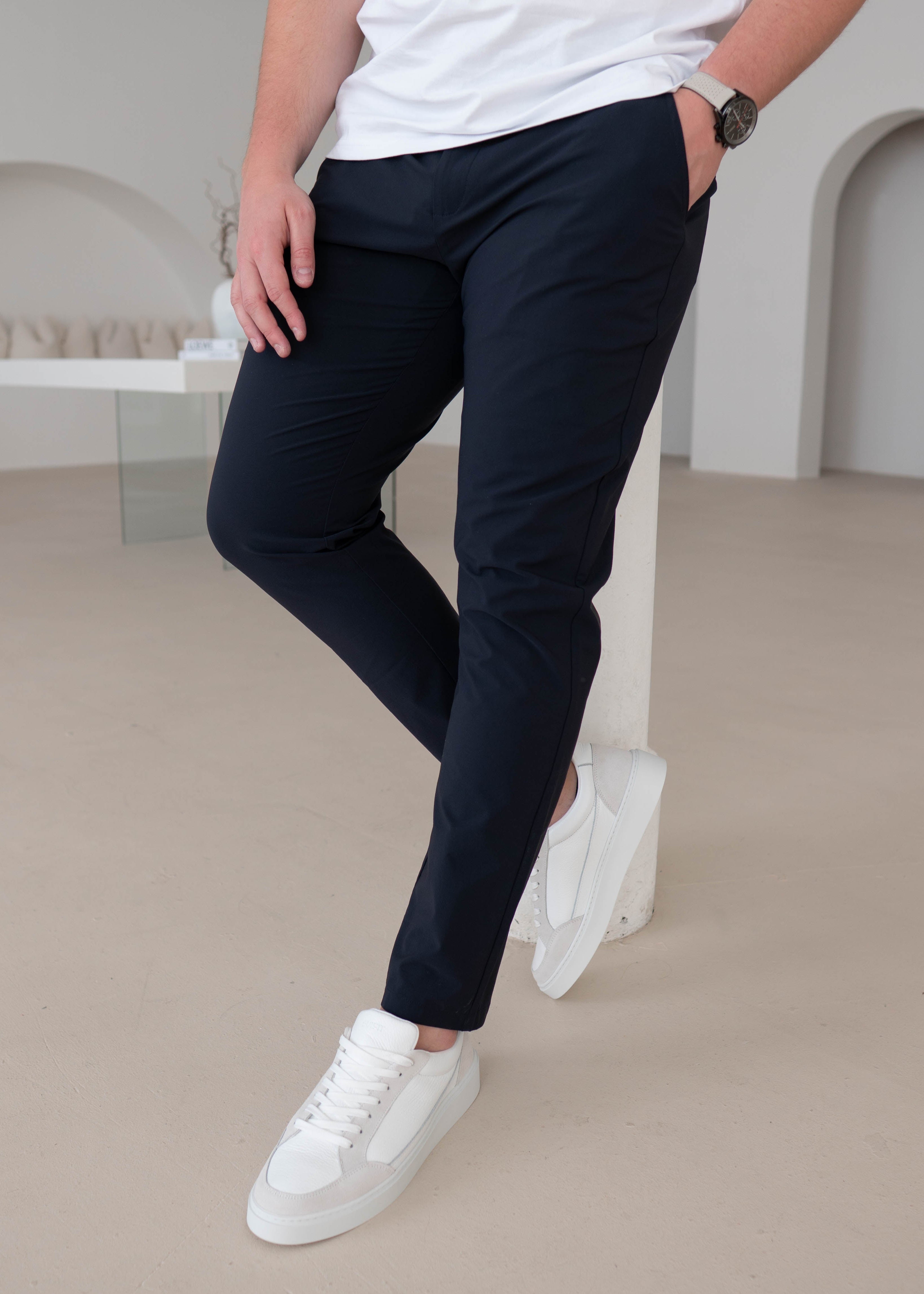 Smart Stretch Trouser In Navy Blue