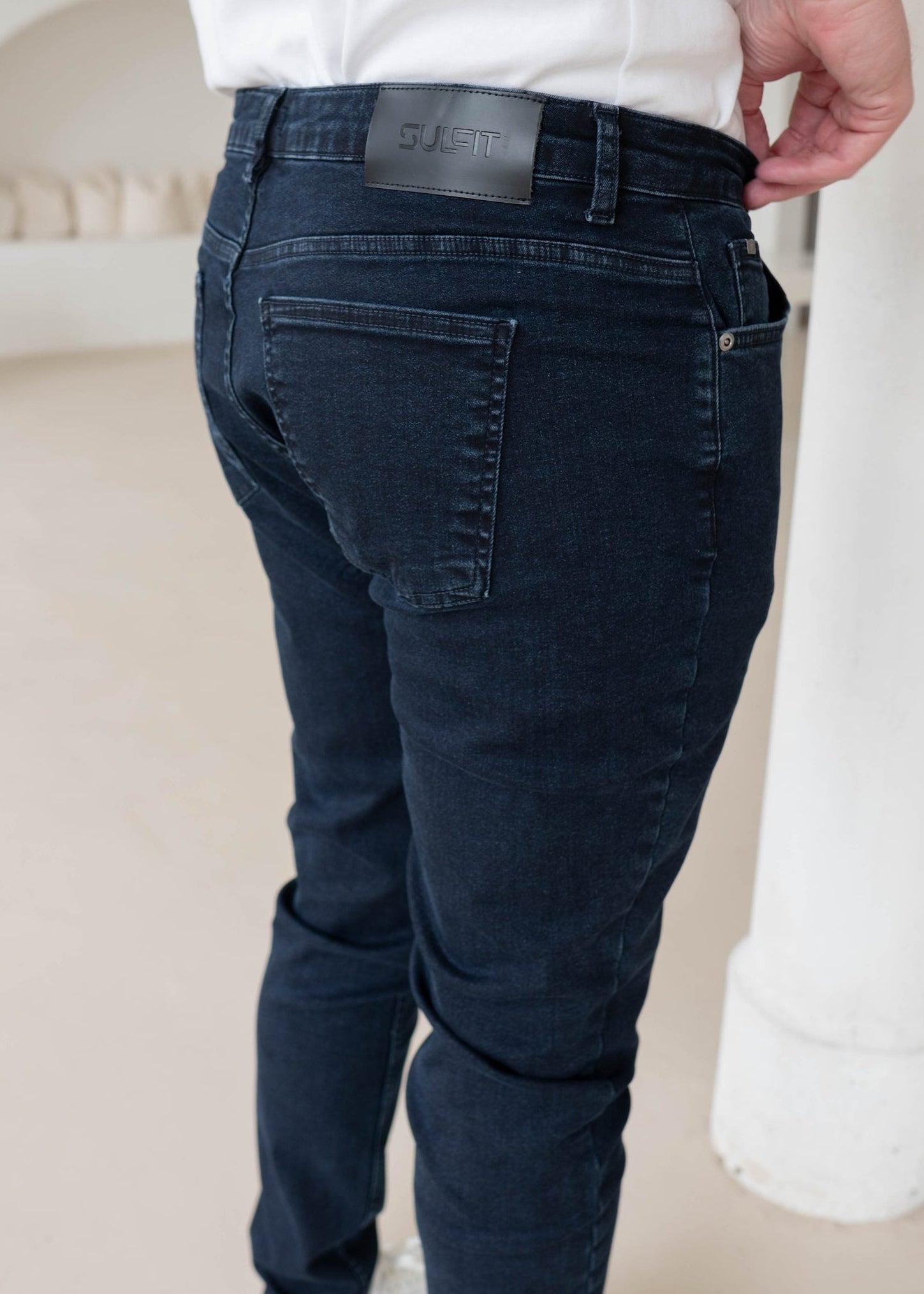 Slim Comfort Jeans In Full Navy