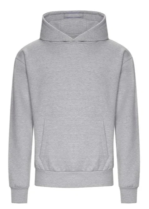 Premium Relaxed Hoodie In Heather Grey