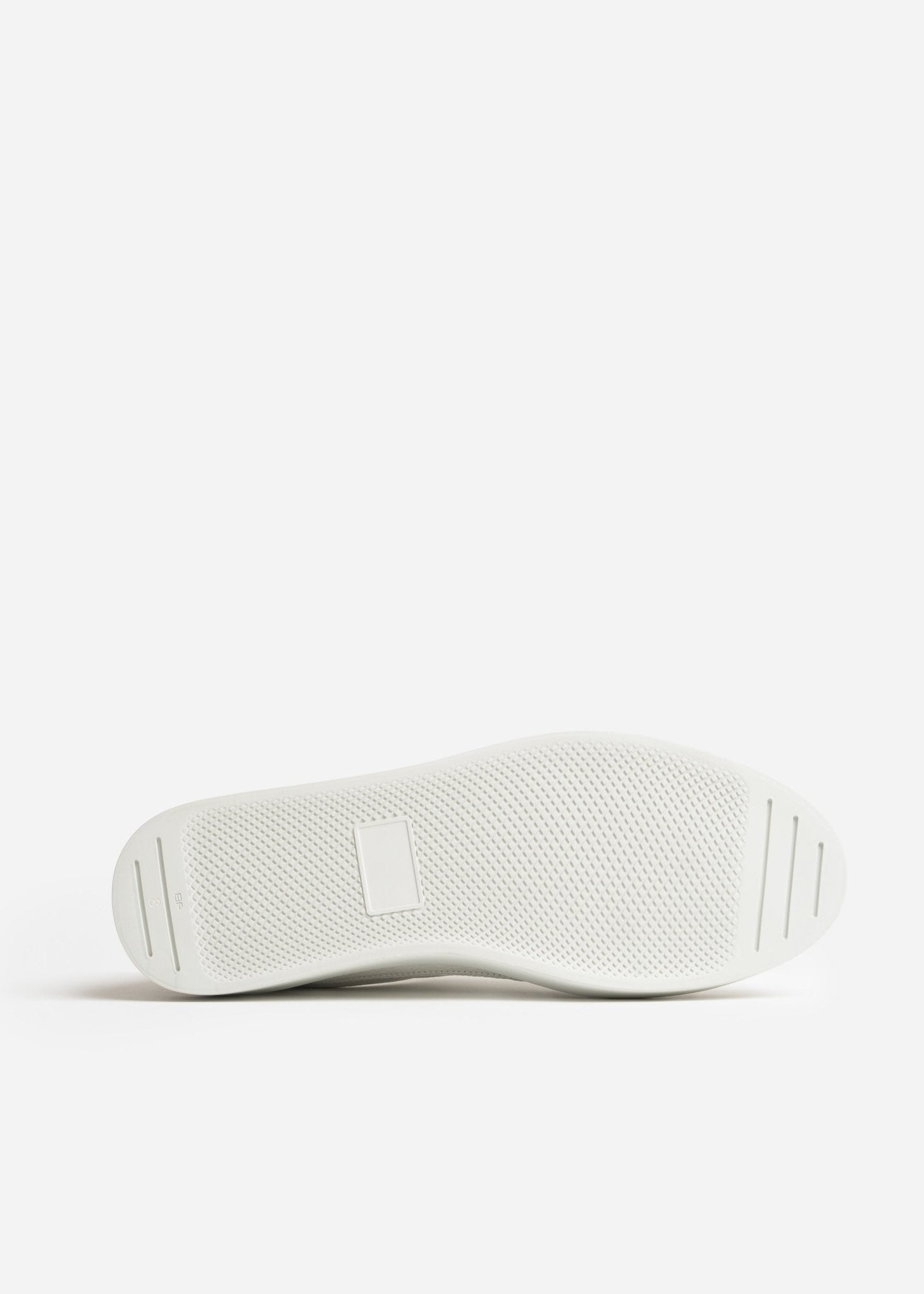 Premium Leather Trainer In White/Stone - Sulfit Clothing