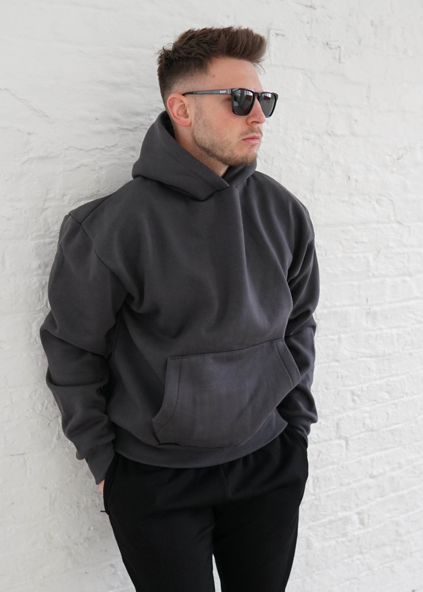 Premium Relaxed Hoodie In Dark Grey - Sulfit Clothing