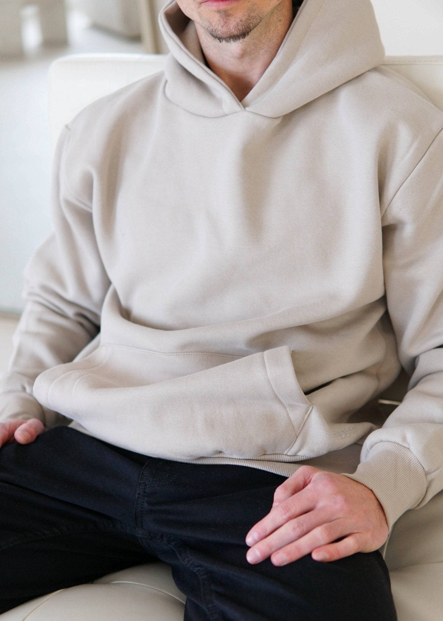 Premium Relaxed Hoodie In Stone - Sulfit Clothing